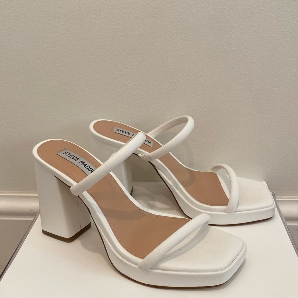 White Steve Madden Heels